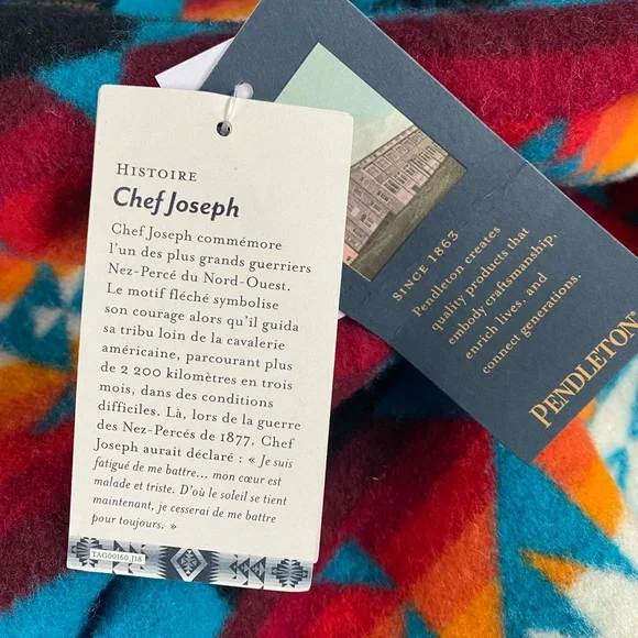 NWT Pendleton Chief Joseph blanket/shawl turquoise